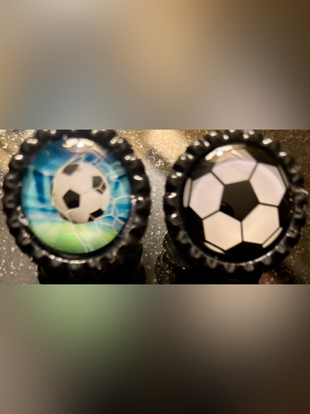 2 Soccer Ball Player Lover Fan Nurse Badge Reels ID Holders Alligator Swivel